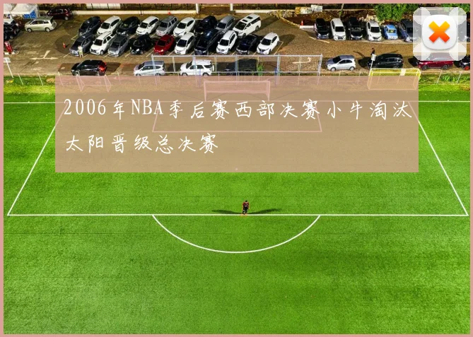 2006年NBA季后赛西部决赛小牛淘汰太阳晋级总决赛